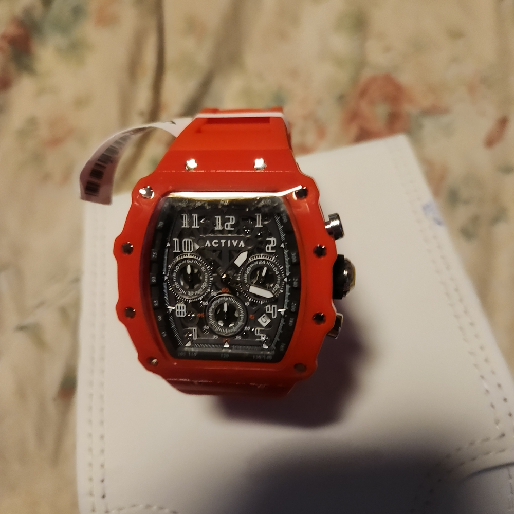 Activa Men's Red Chronograph Watch